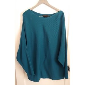 Lane Bryant Teal Sweater w/Dolman Sleeves - 22/24